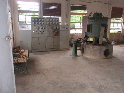 Old Water Driven Electrical Turbine Generator Power Plant.